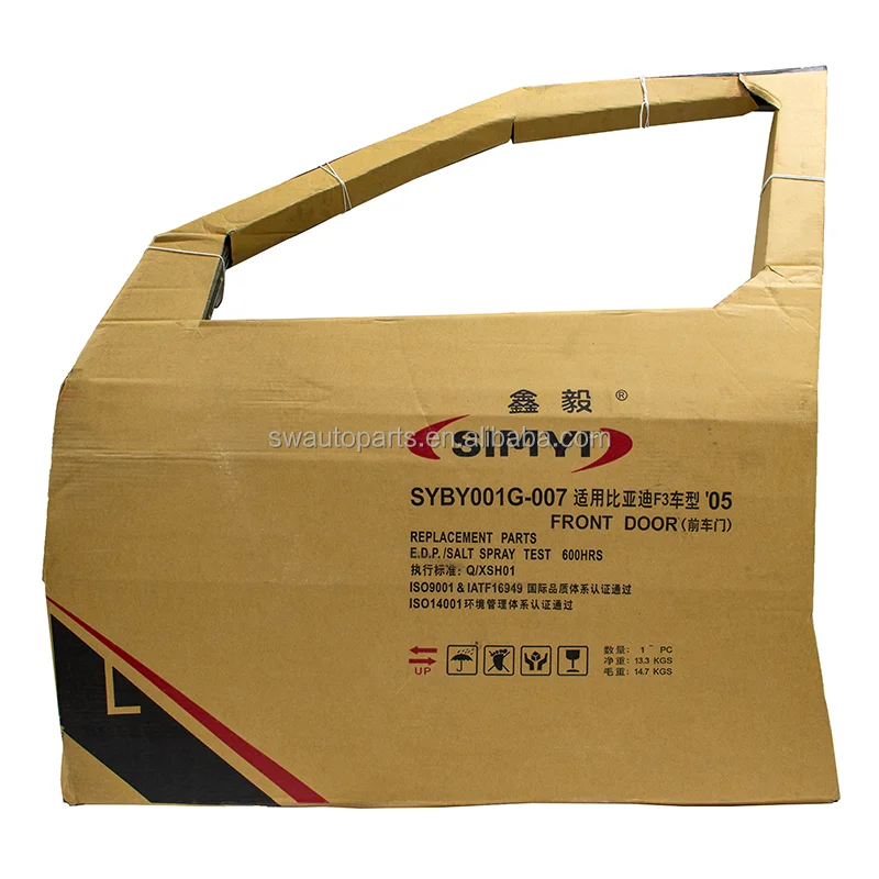 Chinese car parts replacement parts left front door F3-6101010 for BYD F3 05s newF3,F3R,F3DM,G3,G3R pass ISO9001&IATF16949