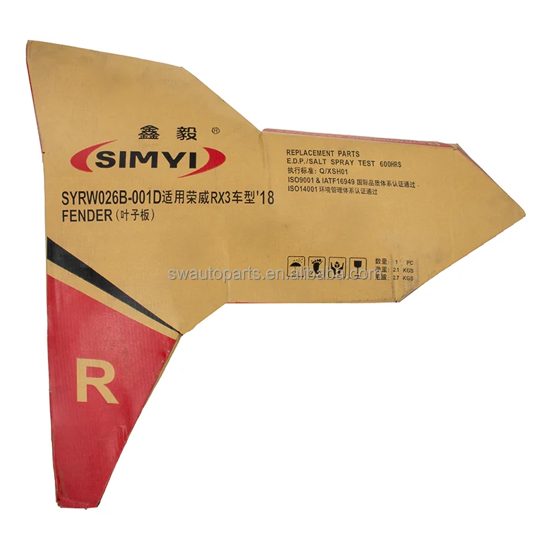 Auto spare parts SIMYI front right fender for 10309161-sepp Roewe Saic MG RX3